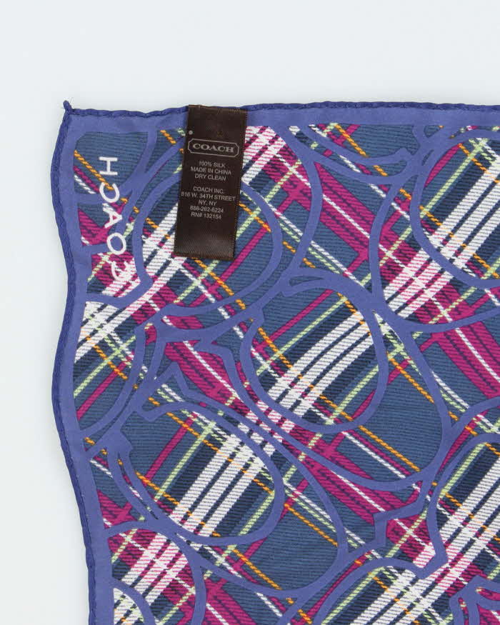 Vintage Y2k 00s Coach Monogram Silk Scarf