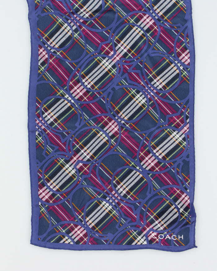 Vintage Y2k 00s Coach Monogram Silk Scarf