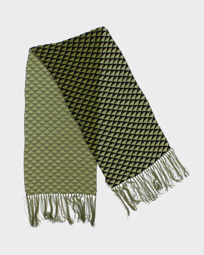Vintage Emporio Armani Silk Blend & Velvet Tassel Scarf