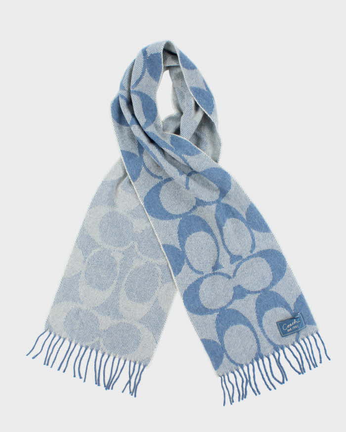Vintage Y2k 00s Coach Wool & Cashmere Scarf