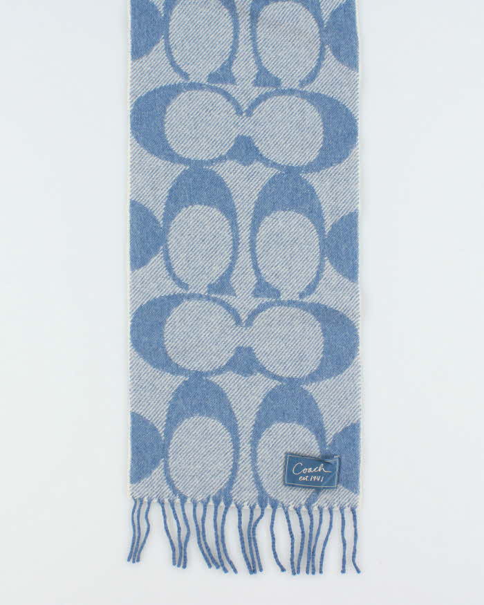 Vintage Y2k 00s Coach Wool &amp; Cashmere Scarf