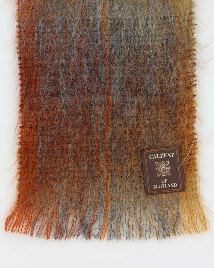 Vintage Calzeat Of Scotland Wool &amp; Mohair Scarf