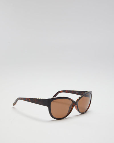 Guess Brown Tortoiseshell Studded Sunglasses - O/S