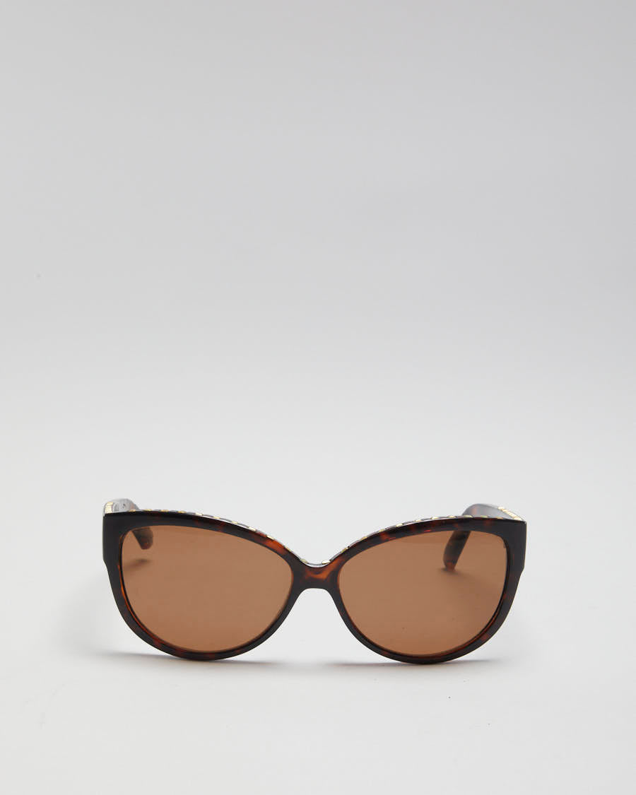 Guess Brown Tortoiseshell Studded Sunglasses - O/S