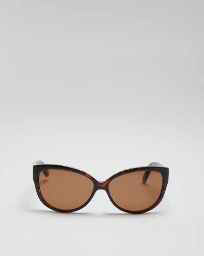 Guess Brown Tortoiseshell Studded Sunglasses - O/S