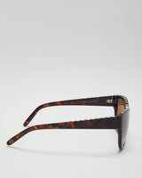 Guess Brown Tortoiseshell Studded Sunglasses - O/S