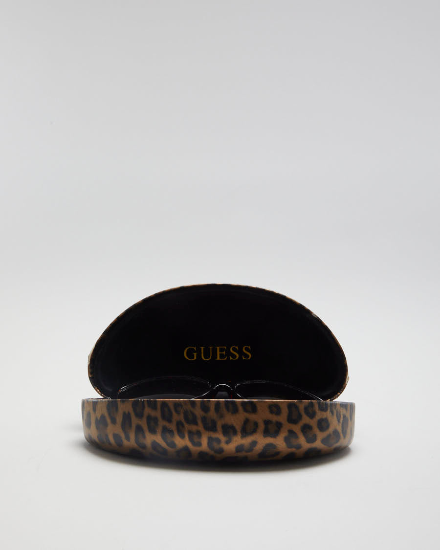 Guess Brown Tortoiseshell Studded Sunglasses - O/S