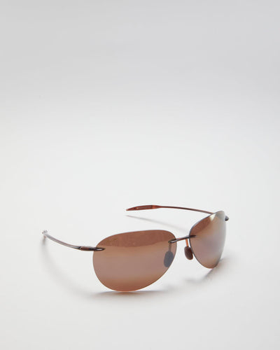 Vintage 90s Maui Jim Brown Aviator Sunglasses - O/S