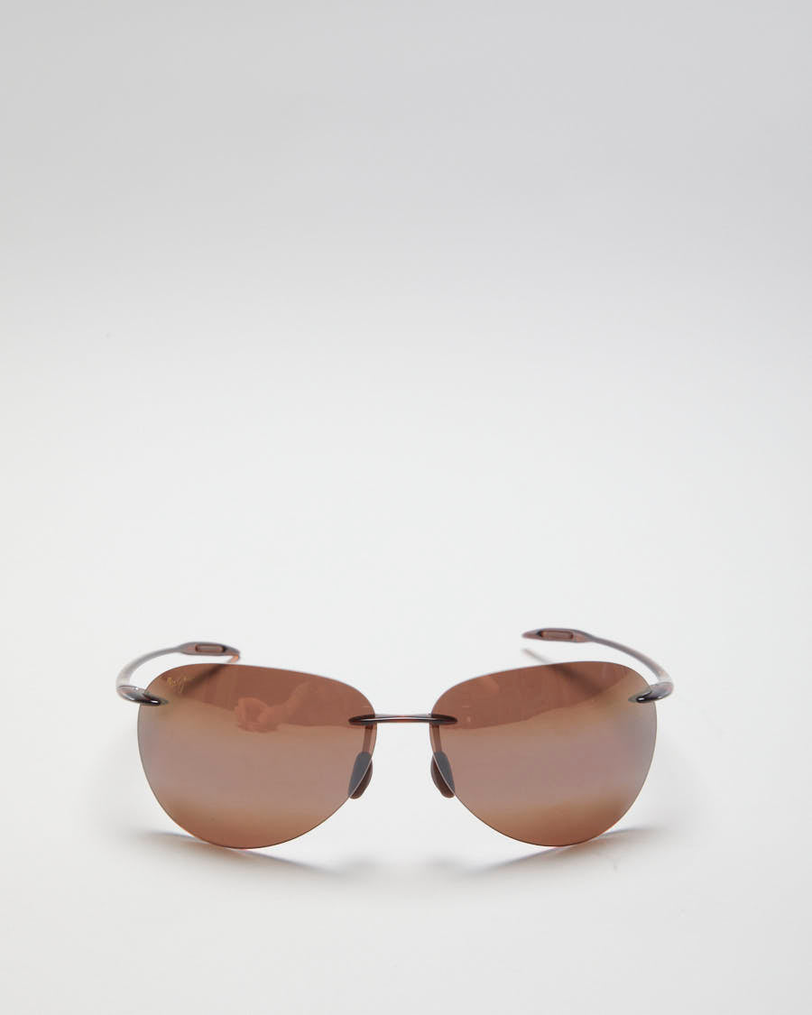 Vintage 90s Maui Jim Brown Aviator Sunglasses - O/S