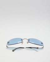 Vintage 90s Chanel Blue Transparent Sunglasses - O/S