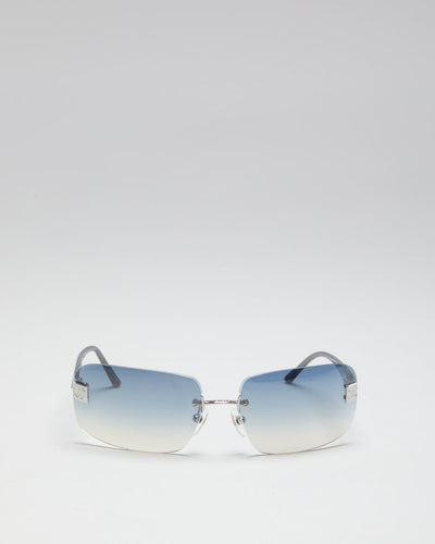Vintage 90s Chanel Aqua Transparent Sunglasses - O/S