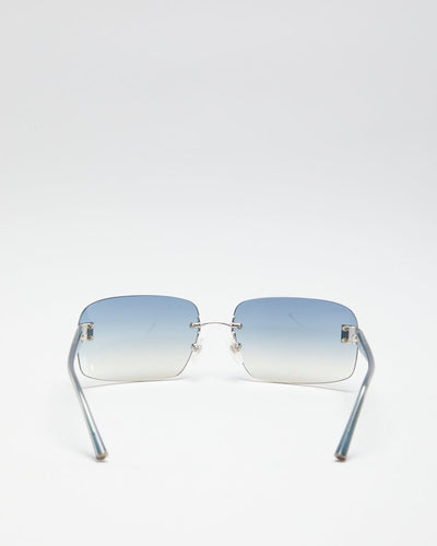 Vintage 90s Chanel Aqua Transparent Sunglasses - O/S