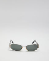 Vintage 90s Gianni Versace Silver Medusa Sunglasses - O/S