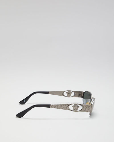 Vintage 90s Gianni Versace Silver Medusa Sunglasses - O/S