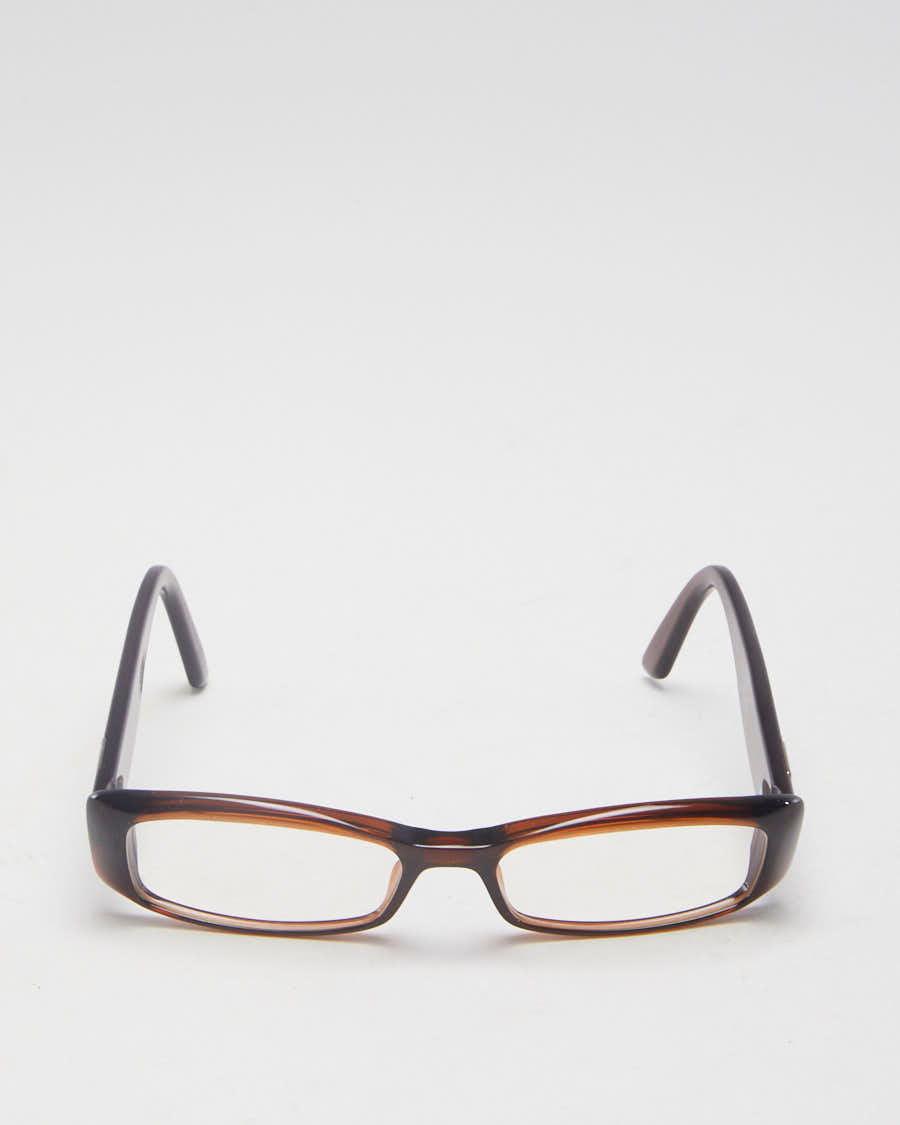 Y2K 00s Gucci Thin Rectangular Reading Glasses With Logo Side - O/S
