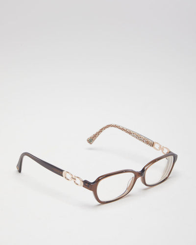 Y2K 00s Coach Vanessa Brown Rectangular Reading Glasses - O/S