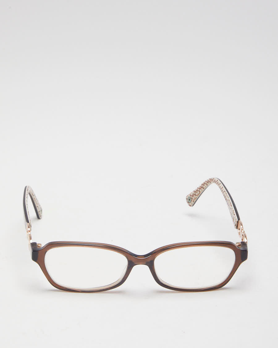 Y2K 00s Coach Vanessa Brown Rectangular Reading Glasses - O/S