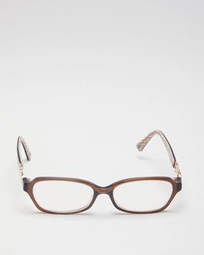 Y2K 00s Coach Vanessa Brown Rectangular Reading Glasses - O/S