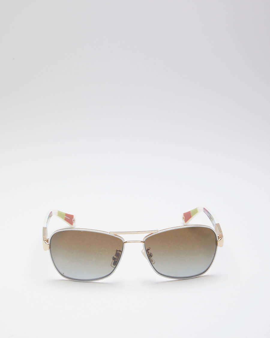 Cream Gold Coach Sunglasses