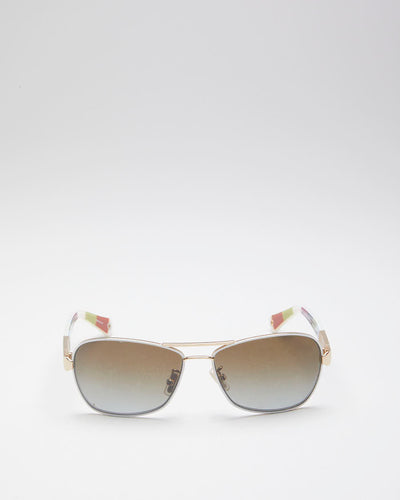 Cream Gold Coach Sunglasses