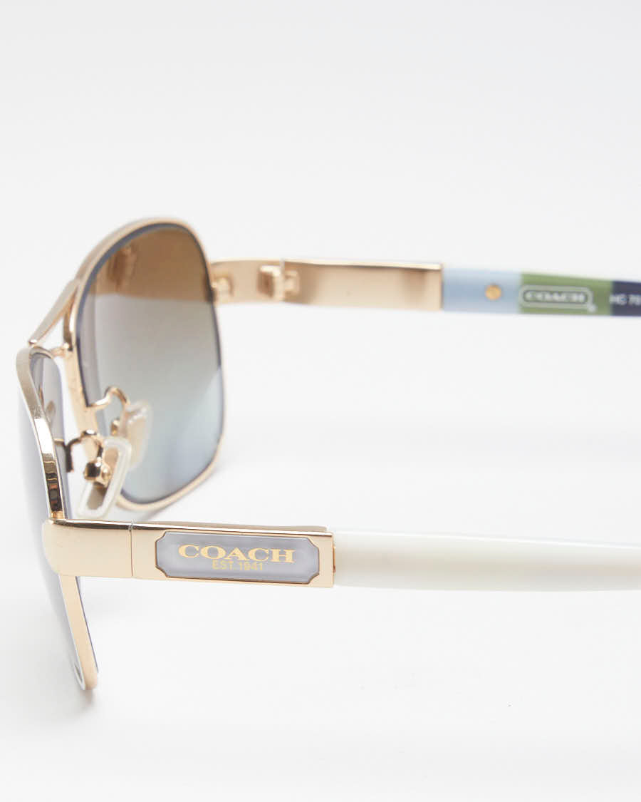 Cream Gold Coach Sunglasses