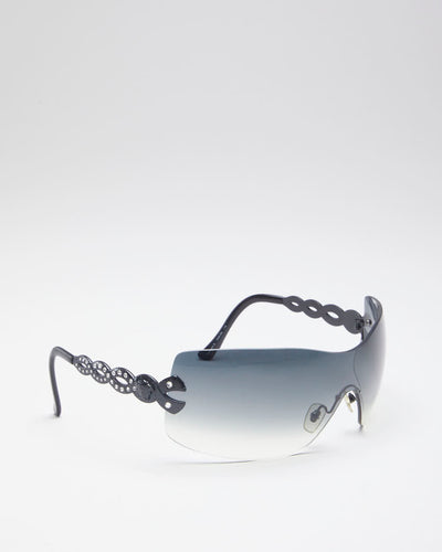 Y2K 00s Versace Blue Sunglasses - O/S