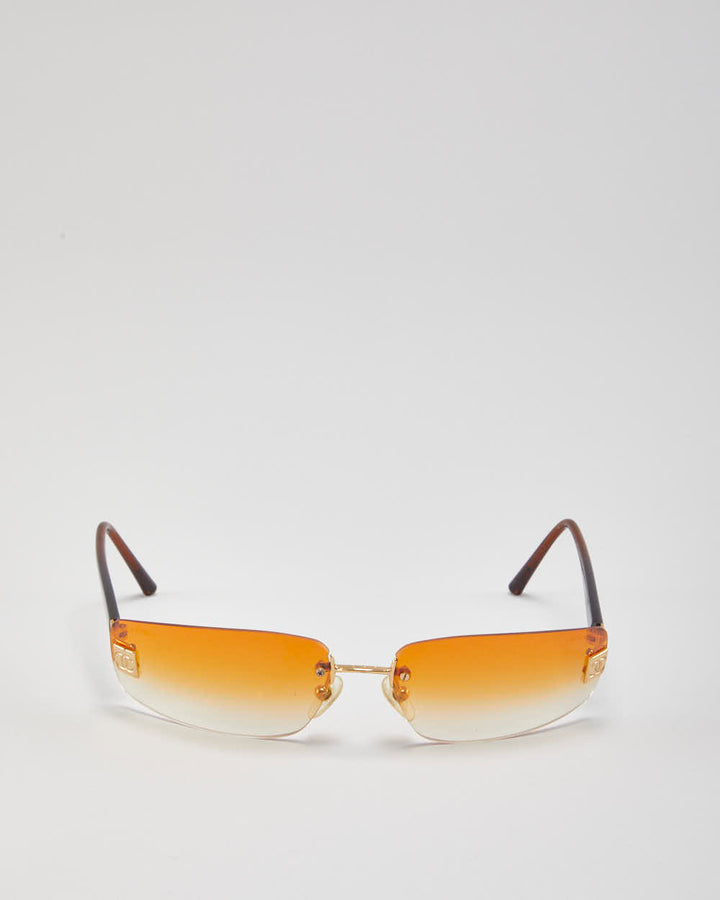 Vintage Chanel Ombre Orange Sunglasses
