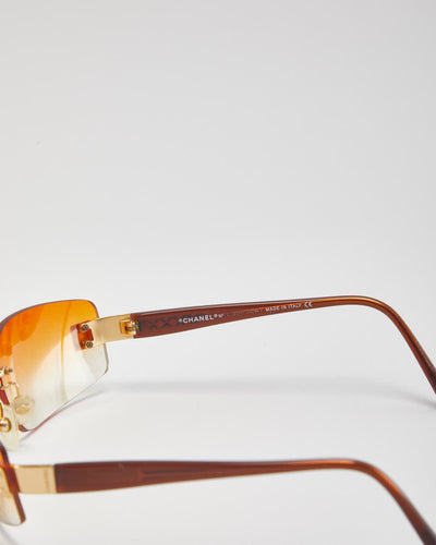 Vintage Chanel Ombre Orange Sunglasses