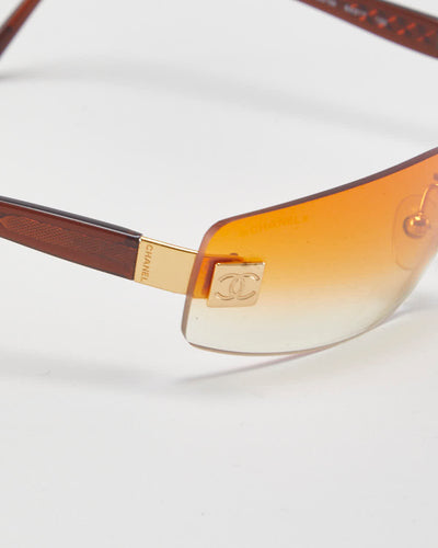 Vintage Chanel Ombre Orange Sunglasses