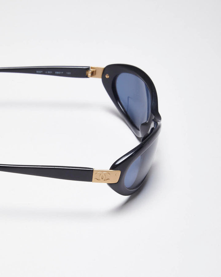 Vintage 90s Chanel Black Sunglasses