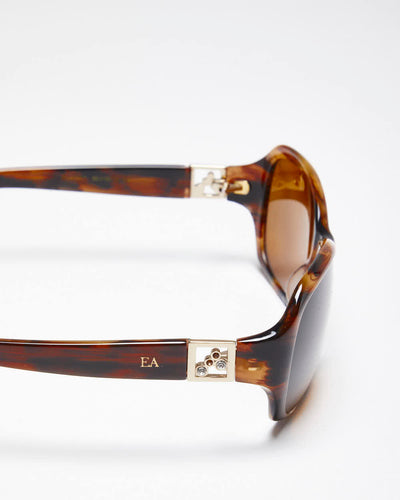 Vintage Y2K Elizabeth Arden Tortoise Shell Framed Gemmed Sunglasses