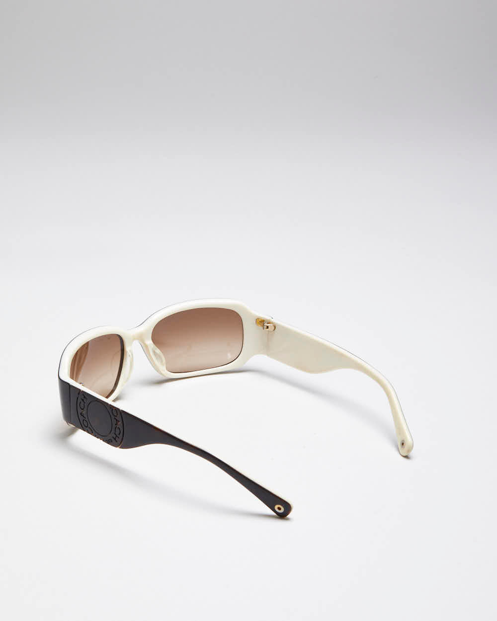Vintage Y2K Coach Tortoise Shell Oval Frame Sunglasses