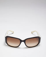 Vintage Y2K Coach Tortoise Shell Oval Frame Sunglasses
