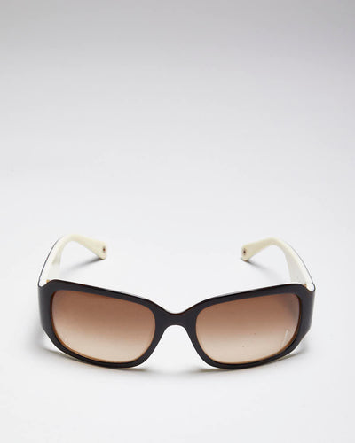 Vintage Y2K Coach Tortoise Shell Oval Frame Sunglasses