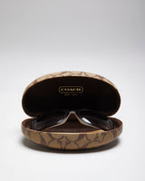 Vintage Y2K Coach Tortoise Shell Oval Frame Sunglasses