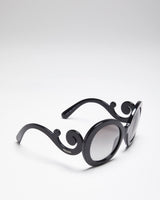 Prada Baroque Black Round Sunglasses