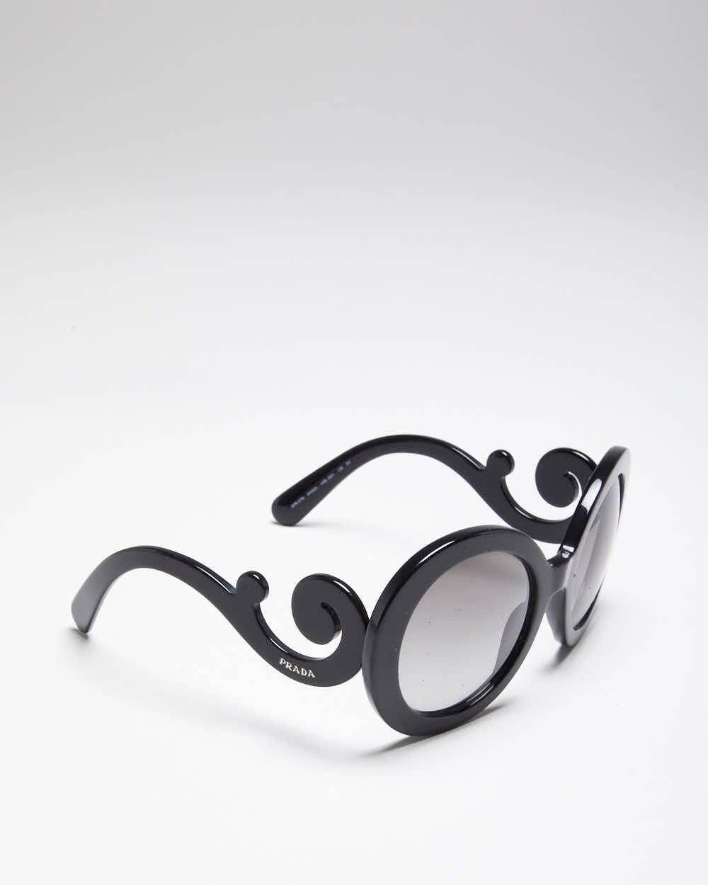 Prada Baroque Black Round Sunglasses
