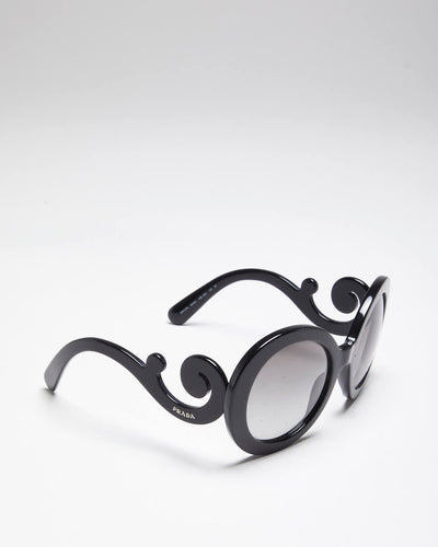 Prada Baroque Black Round Sunglasses