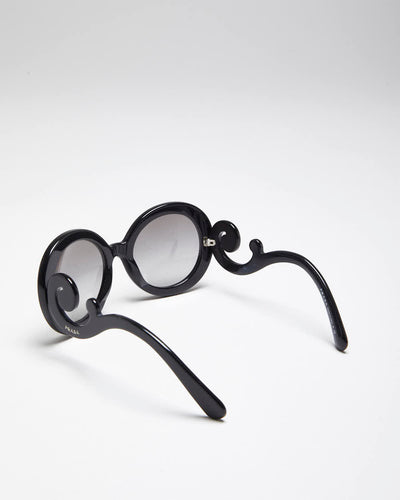 Prada Baroque Black Round Sunglasses