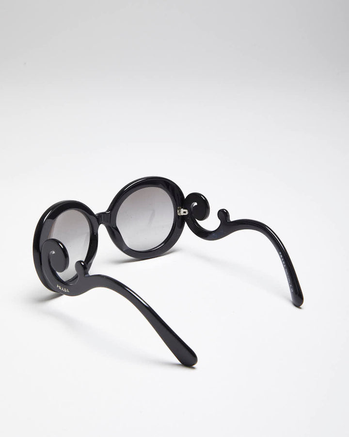 Prada Baroque Black Round Sunglasses