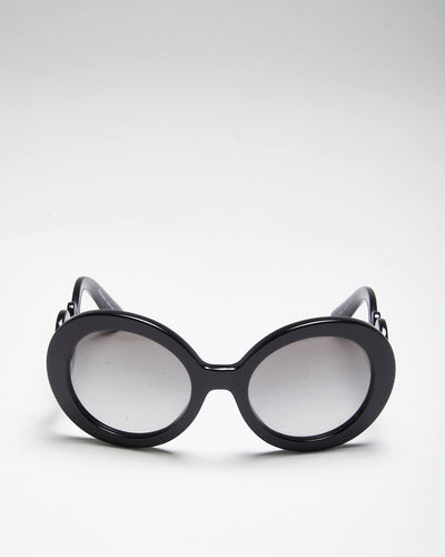 Prada Baroque Black Round Sunglasses