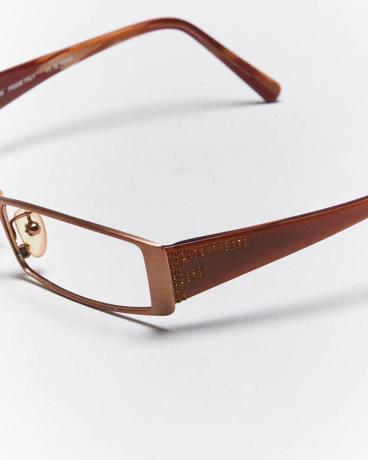 Vintage Y2k 00s Fendi Rhinestone Glasses Frames
