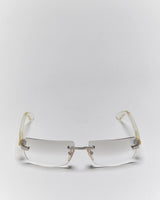 Vintage Y2k 00s Dolce &amp; Gabbana Rimless Clear Tinted Sunglasses