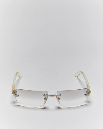Vintage Y2k 00s Dolce & Gabbana Rimless Clear Tinted Sunglasses
