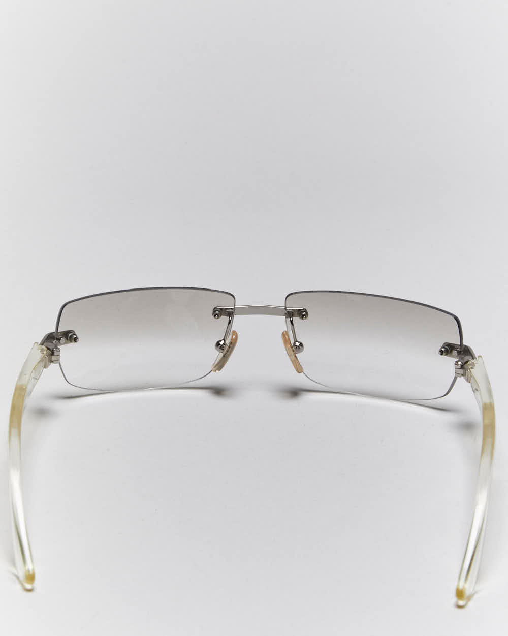 Vintage Y2k 00s Dolce & Gabbana Rimless Clear Tinted Sunglasses