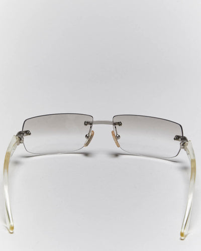 Vintage Y2k 00s Dolce & Gabbana Rimless Clear Tinted Sunglasses