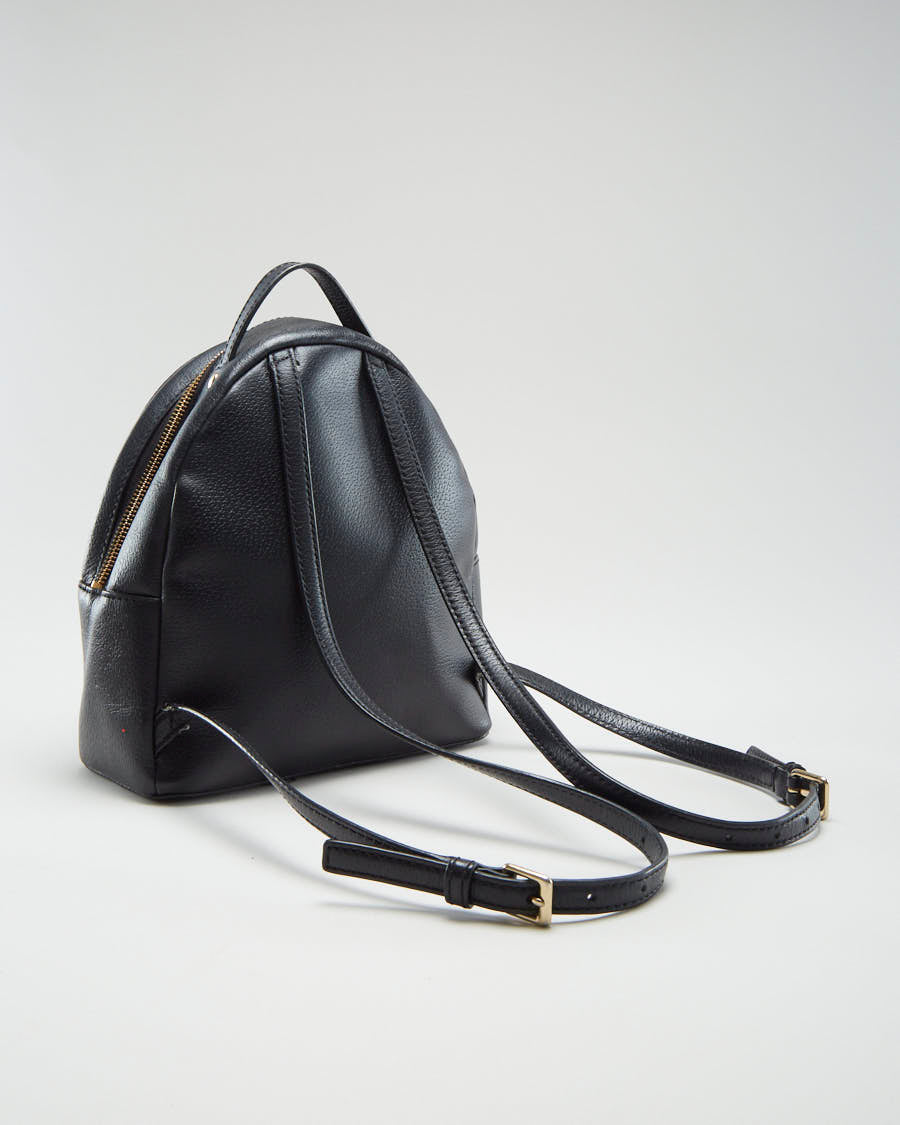 Kate Spade Black Leather Backpack - O/S