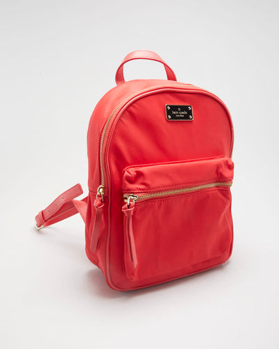 Kate Spade Red Nylon Backpack - O/S