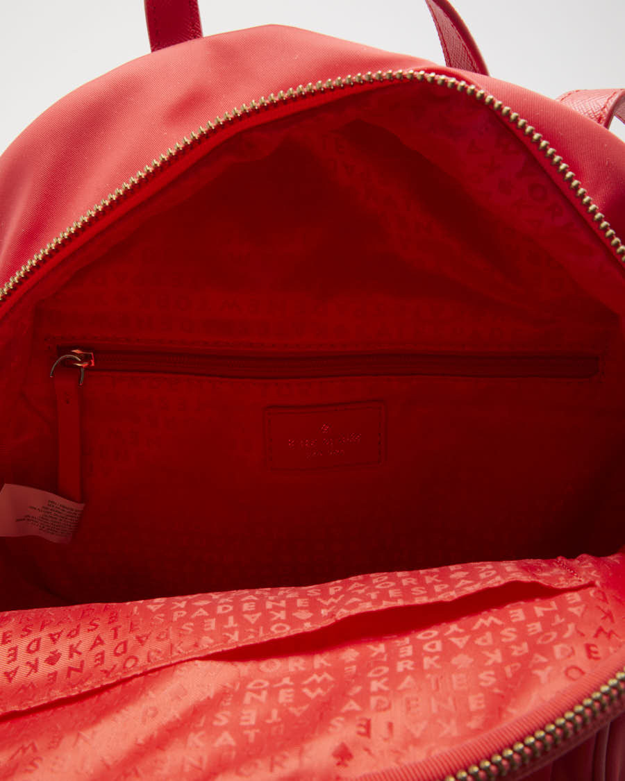 Kate Spade Red Nylon Backpack - O/S