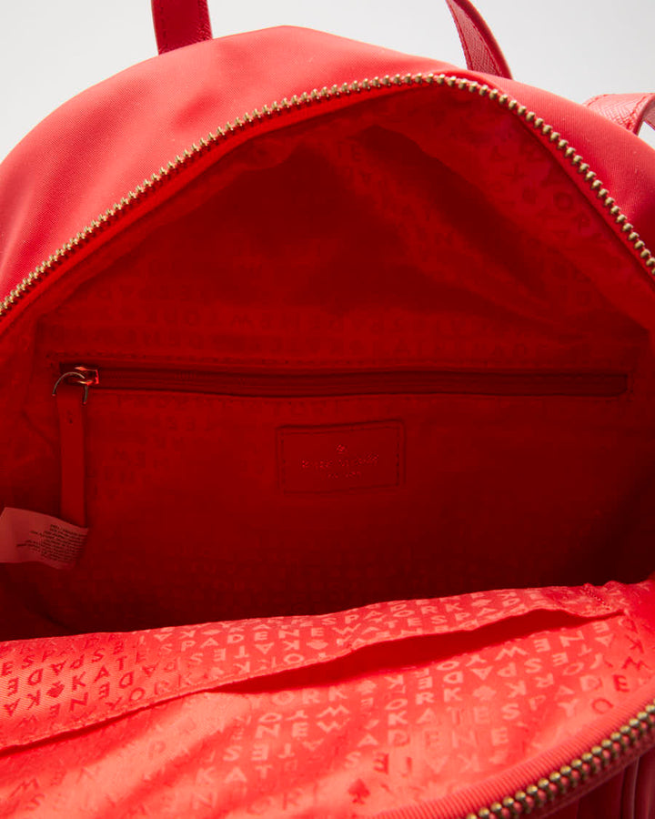 Kate Spade Red Nylon Backpack - O/S